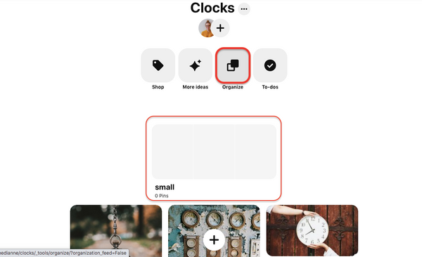 You can click on the "organize" button to make arrangements.