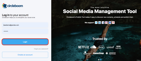You can log in to your Circleboom Publish account.