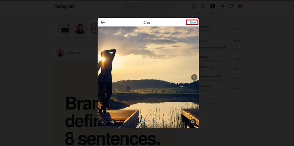 When you finish choosing your images, click on "Next"
