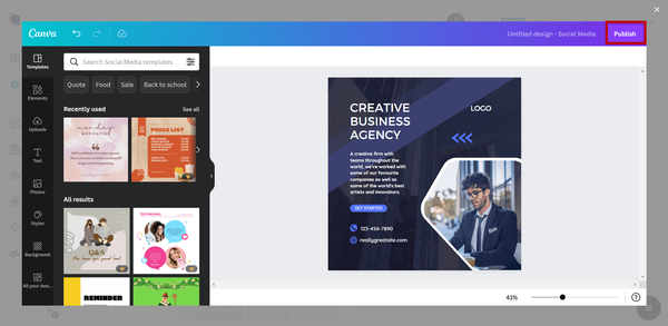 On Circleboom Publish, Canva’s graphic features for images and videos can help you improve your content.
