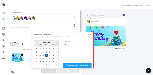 Schedule your Facebook posts for a future day and time.