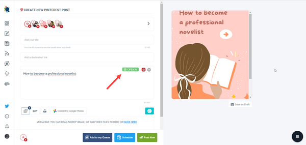 AI-Powered Pinterest Pin Generator