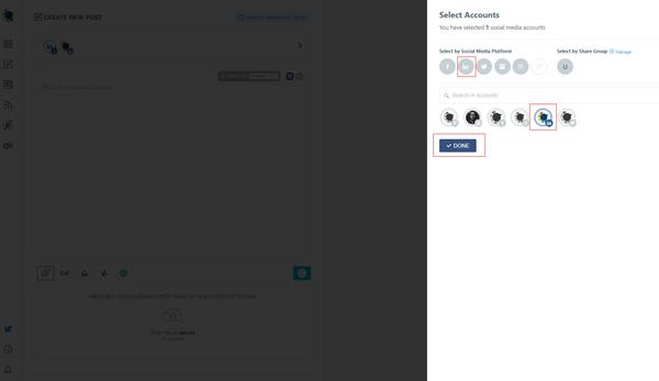 You can also use LinkedIn Scheduler for multiple accounts simultaneously on Circleboom Publish.