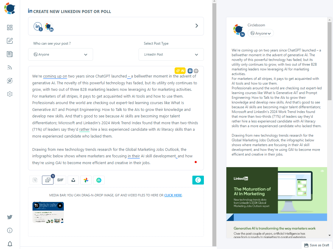 You can schedule articles on LinkedIn.